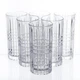 Набір високих склянок 6 шт 300 мл Geometric Glass склянки для води соку компоту лимонаду склянки на подарунок Прозорий - зображення 2