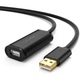 Дата кабель USB 2.0 AM to AF 20.0m Active black Ugreen (10324) - изображение 1