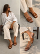 Шлепанцы в стиле Hermes Meideli Женские Рыжий 39 (25 см) (d505 brown) - изображение 7