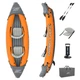 Каяк надувной двухместный, байдарка Bestway Lite-Rapid X2 грузоподъемность 160 кг, 321 x 88 x 42 см, 2 весла и насос (65077) - изображение 1