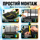 Защитная сетка 252см 6 столбиков для батута ограждение для безопасности 8 футов на молнии сменная - изображение 8