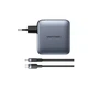 Зарядное устройство Vention 3xUSB-C PD100W + 1xUSB QC3.0 30W GaN + cable USB-C to USB-C 1.0m gray (TZ-FETH0-EU) (345340) - изображение 3