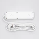 Сетевой фильтр-удлинитель 3 розетки 3xUSB-A 1xUSB-C кабель 5 м белый с выключателем 2500 Вт защита от перегрузки для дома офиса компьютера телевизора смартфона зарядка Yiwu - изображение 5