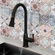 Смеситель для кухни Rea Deco с выдвижным изливом, черный матовый (REA-B0182) - изображение 2