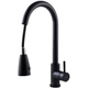 Кухонный смеситель Globus Lux Alpen с выдвижным изливом, черный (SBT1-2031-BB) - изображение 4