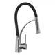 Смеситель для кухни Kroner KRP Ersel GRP03393BLK с гибким изливом, графит/черный матовый - изображение 1