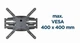 Настінне кріплення для ТВ 32-60", Gembird, Black, похило-поворотне (WM-60ST-01) - зображення 9