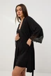 Халат жіночий літній BARWA garments 0389 L Чорний (2110003893016) - зображення 5