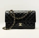 Сумка в стиле CHANEL Classic 11.12 Handbag с золотистой фурнитурой, чёрная - изображение 3
