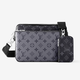Сумка чоловіча в стилі Louis Vuitton Trio Messenger Monogram Eclipse Canvas - зображення 1
