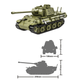 Конструктор Wange танк Panther Pz.Kpfw V танк Пантера військова техніка ,638 деталей - зображення 4