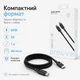 Кабель Proove Dense Metal Type-C to Type-C (CCDM60002201), 60W, 3A , 1 м, 480 Мбит/c, нейлон, усиленные коннекторы, чёрный - изображение 8