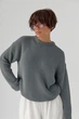 Светр з альпаки у вільному фасоні Lurex Сірий One Size (9055) - зображення 5