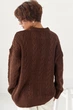 Вязаная женская кофта в косички Lurex Коричневый One Size (45190) - изображение 2