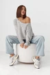 Кофта - паутинка из букле Lurex Серый One Size (6337) - изображение 3