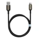 Кабель Proove Dense Metal USB to Type-C (CCDM20001221), 3A, 2 м, 480 Мбіт/c, нейлон, посилені конектори, чорний - зображення 1