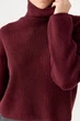 Базовый теплый гольф в рубчик Lurex Бордовый One Size (2166) - изображение 4