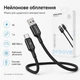 Кабель Proove Dense Metal USB to Type-C (CCDM20001201), 3A, 1 м, 480 Мбіт/c, нейлон, посилені конектори, чорний - зображення 7