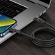 Кабель Proove Soft Silicone Type-C to Lightning (CCSO27002101), 27W, 3A, 1м, 480 Мбіт/c, soft-touch, застібка, чорний - зображення 9