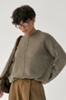 В'язана вільна кофта з декоративним швом Lurex Кавовий One Size (64098) - зображення 1