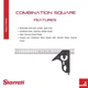 Угольник комбинированный Starrett C33MH-300 / 300мм / 90°+45° / Закаленная сталь / Серый Б/В - изображение 2