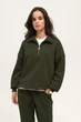 Костюм женский Свитшот на молнии оверсайз + Брюки прямые Haki XS - изображение 3