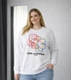 Світшот жіночий Karl Lagerfeld білий принт XL - изображение 1