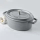 Кокот овальний 33 см, сірий графіт Staub - зображення 2