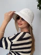Легка панама капелюх з кантом One size біла - изображение 7