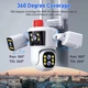 IP-камера 4-екранна JE-190-2, WiFi 4G 12mp 360-градусне відеоспостереження, інфрачервоний режим, виявлення руху, чітке 8K-зображення, біла - зображення 3