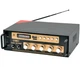 Підсилювач універсальний AMP SN-222 BT, з Bluetooth, дисплеєм та регулюванням гучності, підтримка USB-флешок та SD/MMC карт пам'яті, чорний - зображення 1