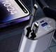 Автомобильное зарядное устройство Lightning / Type-C / USB, 4в1 с быстрой зарядкой QC 3.0/PD и выдвижными кабелями, черный - изображение 8
