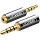 Аудіоперехідник UGREEN 3.5 mm Male to 2.5 mm Female Adapter. Gray - зображення 1