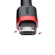 Кабель USB to Micro USB BASEUS Cafule Series двосторонній (3m, 2A, 480 Mbps). Black-Red - зображення 3