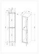 Шкаф одинарный на две секции стальной MW-02 (W380*D450*H1800mm) - изображение 3