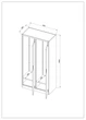 Шкаф двойной стальной MW-04 (W900*D450*H1800mm) - изображение 4