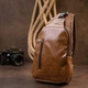 Сумка кросс-боди Vintage мужская из кожзама, вертикальная на два отделения для туризма и документов, светло-коричневая 56972 - изображение 8