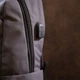 Текстильный рюкзак унисекс для города и ноутбука из плотной ткани с USB разъемом серый 59306 - изображение 16