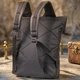 Рюкзак для ноутбука унисекс из полиэстера с эко-кожей Rolltop до 15 6 дюймов черный 59331 - изображение 2