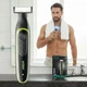 Аккумуляторный триммер для бороды и усов VGR V-017 3 насадки IPX5 / Электробритва для лица - изображение 9