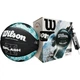 Баскетбольний набір Wilson SPLASH PRO (м'яч і насос у подарунковій коробці) чорно-бірюзово-білий Розмір 7 WZ2014501XP - зображення 1