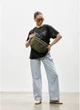 Женская поясная сумка-бананка из натуральной замши SAMBAG Оливковая (550503821) - изображение 3