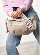 Жіноча поясна сумка бананка з натуральної замші SAMBAG Бежевий (546103821) - зображення 8