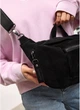 Женская поясная сумка бананка из натуральной замши SAMBAG Черная (546403821) - изображение 10
