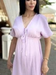 Женское летнее муслиновое платье, цвет лиловый 50-52 - изображение 4