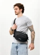Чоловіча тканинна сумка бананка через плече SAMBAG Чорний (54950301517) - зображення 1
