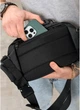 Чоловіча тканинна сумка бананка через плече SAMBAG Чорний (54950301517) - зображення 10