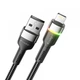 Кабель ESSAGER Colorful LED USB 2.0 to Lightning 2.4A Fast Charging 1m Black (EXCL-XCD01) - изображение 2