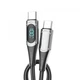 Кабель ESSAGER LED Digital Display USB-C to Lightning PD 20W 3A 1m Black (EXCTL-YD01) - изображение 3