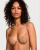 Бюстгальтер бежевий сітка демі зі стразами Sheer Shine Very Sexy Victoria's Secret (75В) - изображение 1